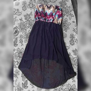 Strapless high low dress 🖤